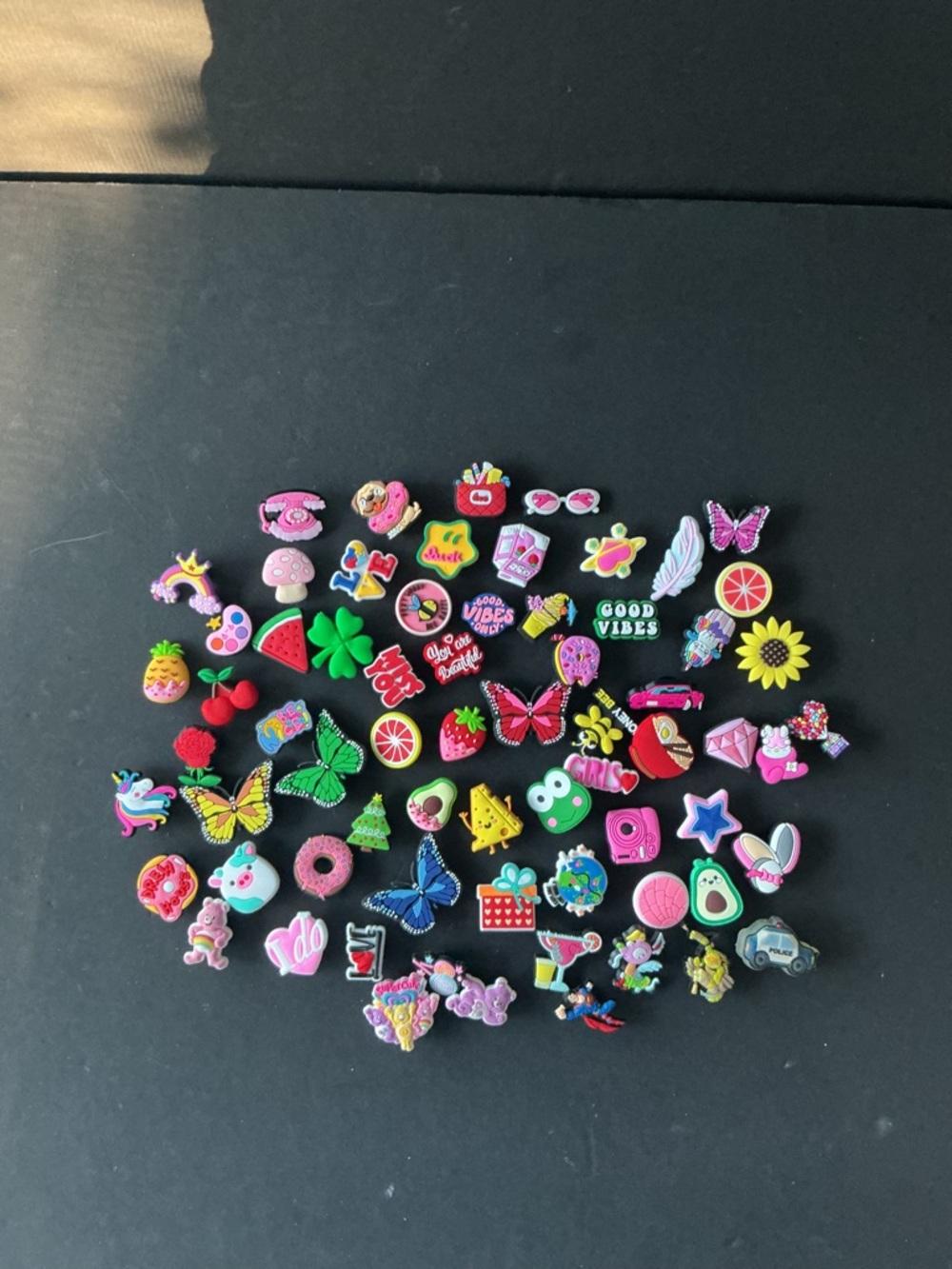 Jibbitz Multicolor Croc Charms Assortment - Pink, Green, Blue, Yellow
